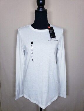 Under Armour White Long Sleeve Logo Tee